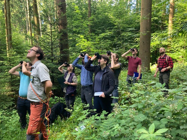 Landesinventurleiterin Dr. Alexandra Wauer von der LWF und ihr Team schulten Anfang Juli die Inventurtrupps der Waldzustandserhebung in Bayern. Foto: C. Josten, ZWFH Landesinventurleiterin Dr. Alexandra Wauer von der LWF und ihr Team schulten Anfang Juli die Inventurtrupps der Waldzustandserhebung in Bayern. Foto: C. Josten, ZWFH